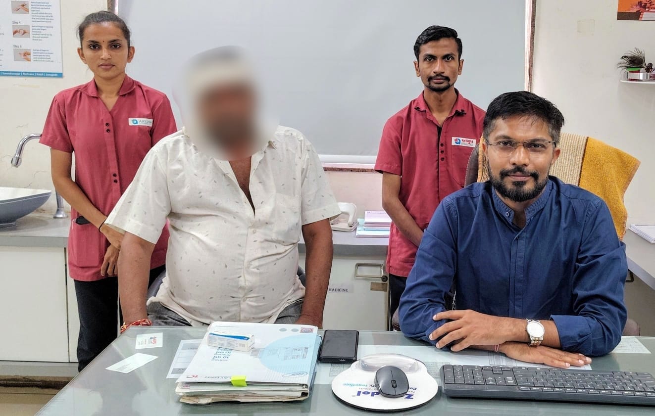 *ડાયાબિટીસના કારણે પગ કાપવાની સલાહ મળ્યા બાદ પણ બચી ગયો દર્દીનો પગ: આયુષ હોસ્પિટલમાં સફળ પ્લાસ્ટિક સર્જરી*